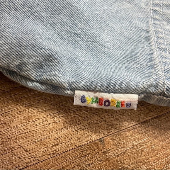 Vtg Gymboree Overalls Baby Toddler Size XS Rainbow Tag Denim Light Blue Fishing - Picture 6 of 10